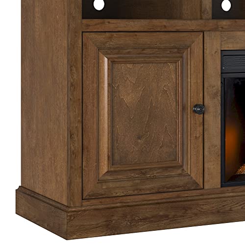 Laguna Traditional Fireplace TV Stand in Bourbon Finish
