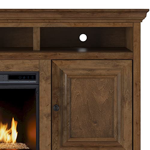 Laguna Traditional Fireplace TV Stand in Bourbon Finish