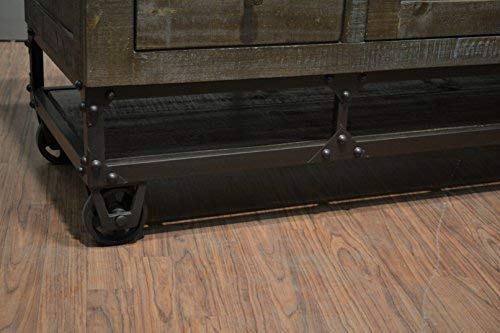 Greenview 76-Inch Forged Iron Base TV Stand