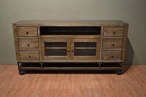 Greenview 76-Inch Forged Iron Base TV Stand