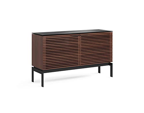 Elegant TV Stand with Soundbar Shelf and Cable Management