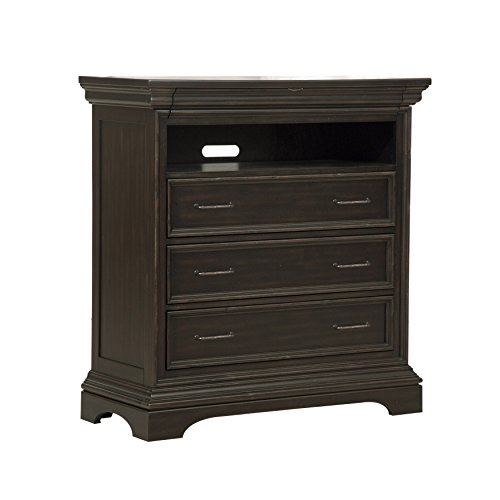 Classic 4-Drawer TV Stand in Deep Brown