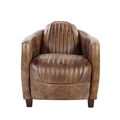 Retro Brown Leather Acme Brancaster Chair