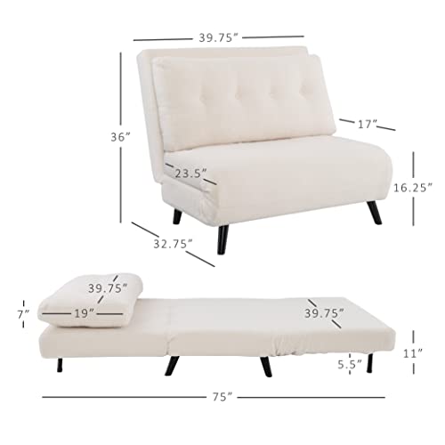 Cozy Sherpa Fold-Out Chair by Powell