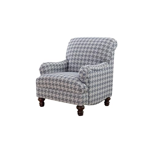 Gwen Light Grey and Blue Accent Chair