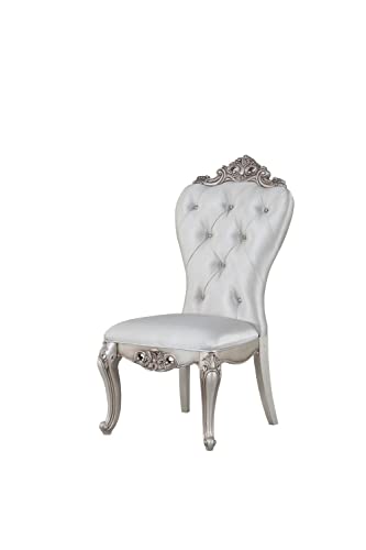 Cream & Golden Ivory Tufted Side Chairs - Set of 2