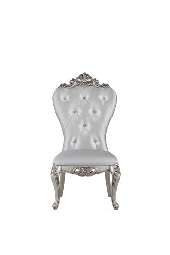 Cream & Golden Ivory Tufted Side Chairs - Set of 2