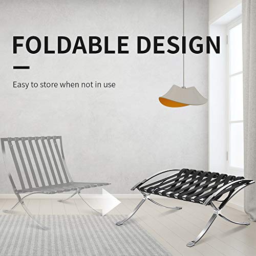 Elegant Foldable Leather Lounge Chair for Home