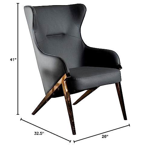 Slate and Bronze Coaster Accent Chair