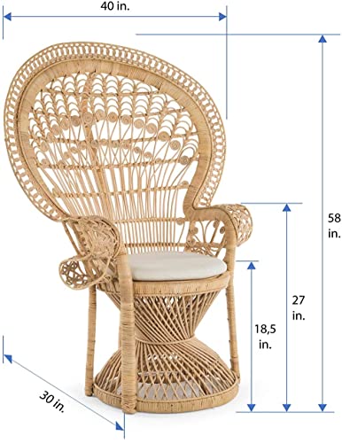 Gold Rattan Peacock Chair for Stylish Interiors