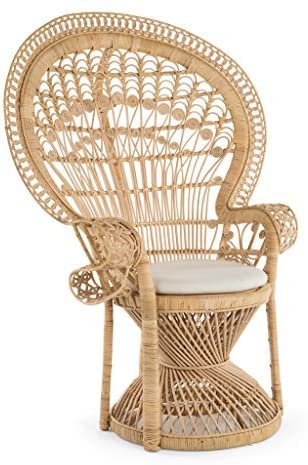 Gold Rattan Peacock Chair for Stylish Interiors