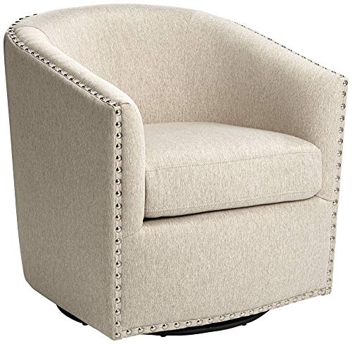Oatmeal Swivel Accent Chair by Studio 55D