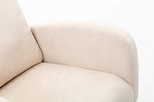 Modern Upholstered Rocking Chair with Cushion and Side Bag