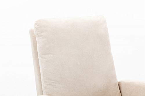 Modern Upholstered Rocking Chair with Cushion and Side Bag