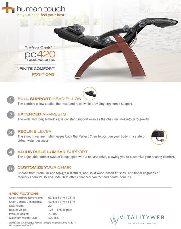 Classic Zero-Gravity Recliner with Memory Foam