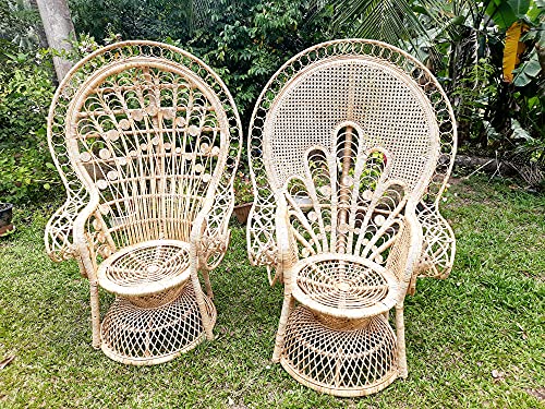 Gold Rattan Peacock Chair for Stylish Interiors