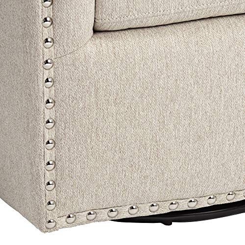 Oatmeal Swivel Accent Chair by Studio 55D