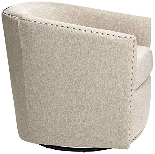Oatmeal Swivel Accent Chair by Studio 55D