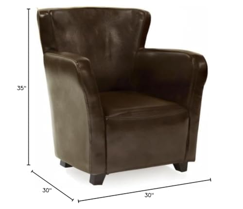 Blake Dark Brown Club Chair for Modern Decor