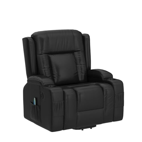 Comfortable PU Leather Recliner with Massage & Heat