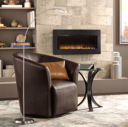 Brown Faux Leather Swivel Accent Club Chair