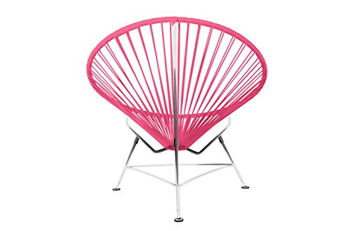 Pink Weave Chair on Chrome Frame by Innit