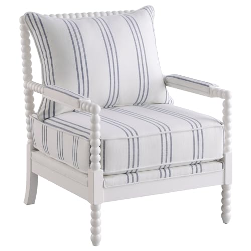 Blanchett Fabric Upholstered Accent Chair in Navy