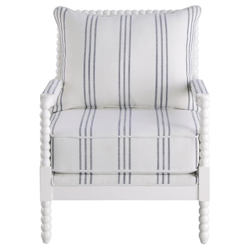 Blanchett Fabric Upholstered Accent Chair in Navy