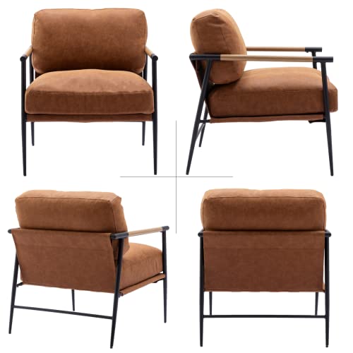 Set of 2 Modern PU Leather Accent Chairs