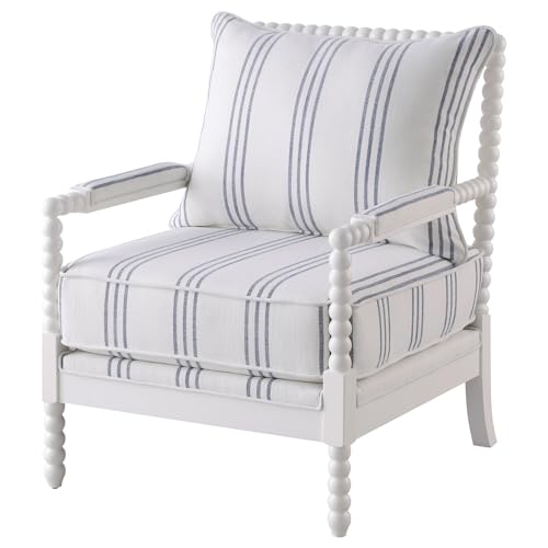 Blanchett Fabric Upholstered Accent Chair in Navy