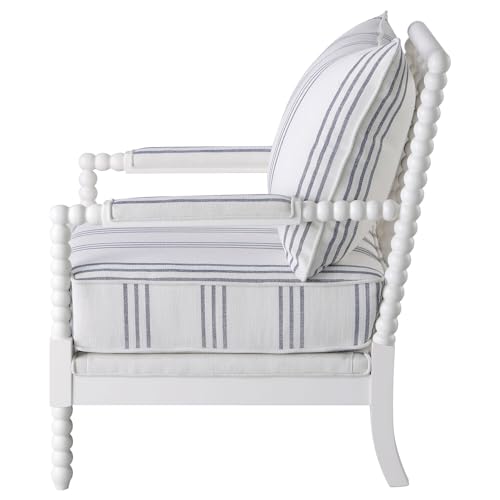 Blanchett Fabric Upholstered Accent Chair in Navy