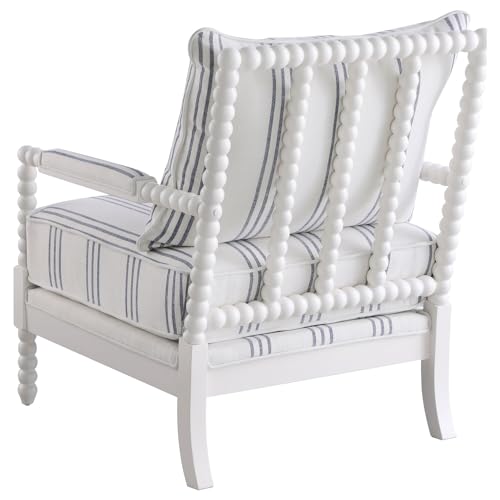Blanchett Fabric Upholstered Accent Chair in Navy