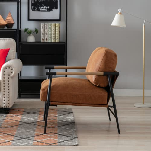 Set of 2 Modern PU Leather Accent Chairs