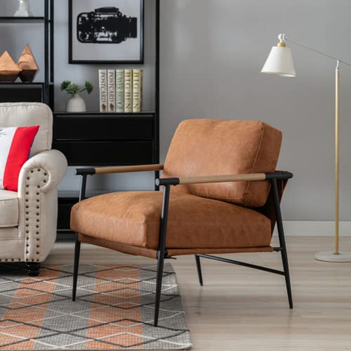 Set of 2 Modern PU Leather Accent Chairs