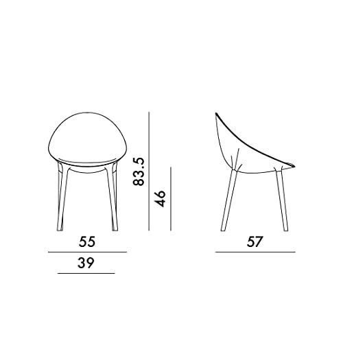 Stylish Kartell Super Impossible Chair in Matte White/Black