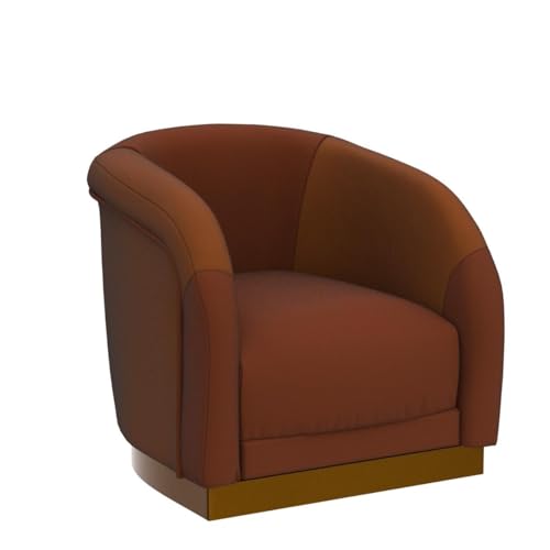 Mid-Century Velvet Accent Chair in Tangerine