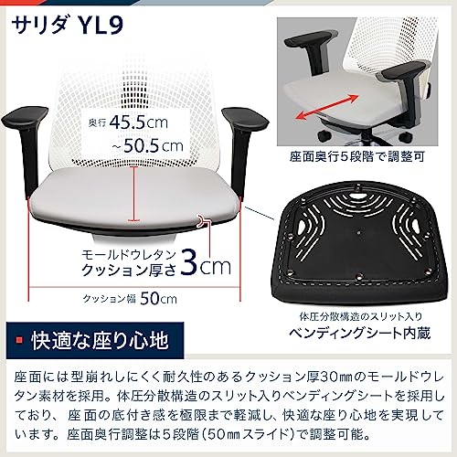 Stylish Itoki YL9 Adjustable Navy Chair