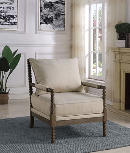 Beige and Natural Blanchett Accent Chair