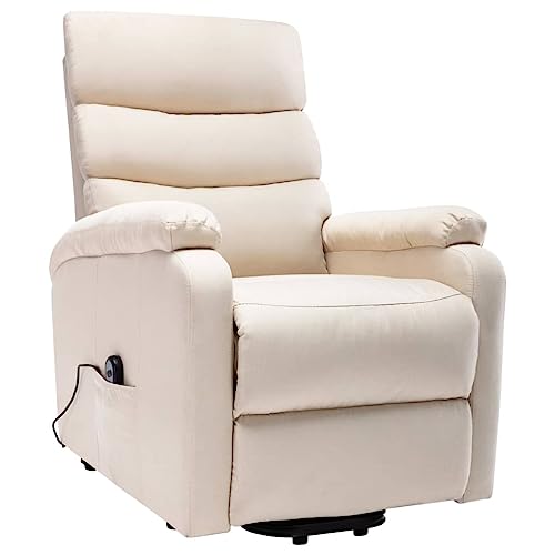 Cream Power Lift Massage Recliner Chair