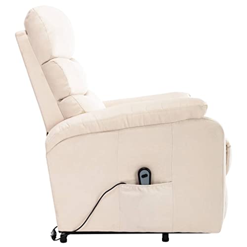 Cream Power Lift Massage Recliner Chair