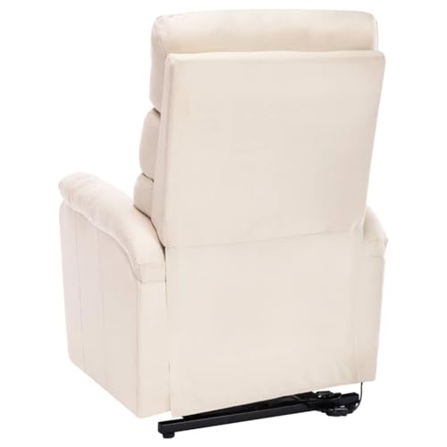 Cream Power Lift Massage Recliner Chair
