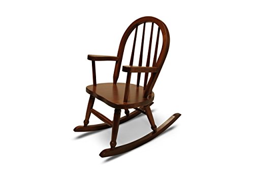 Amish-Made Brown Cherry Child's Rocking Chair