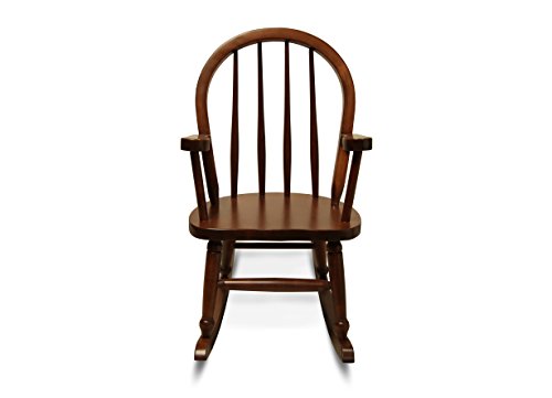 Amish-Made Brown Cherry Child's Rocking Chair