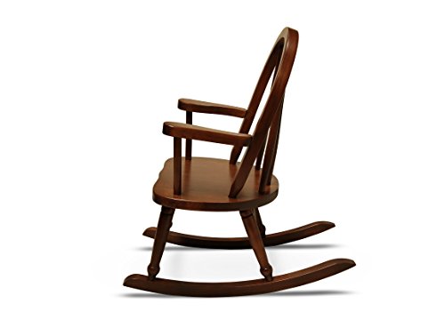 Amish-Made Brown Cherry Child's Rocking Chair