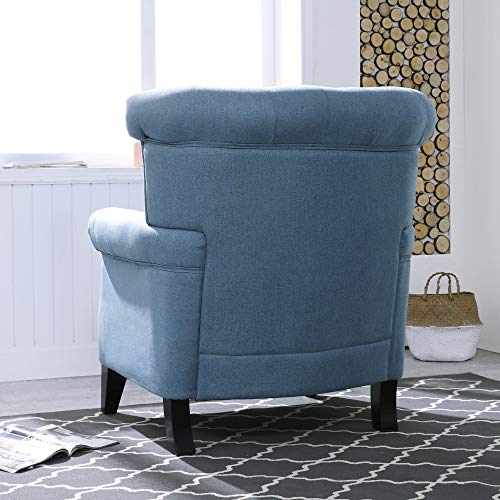 Modern Blue Accent Chair for Living Room