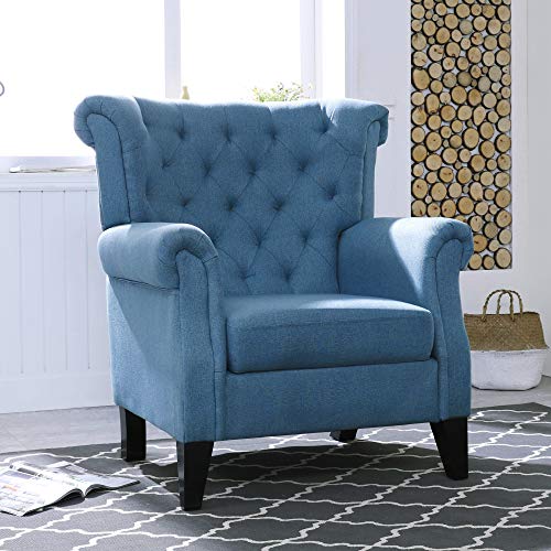 Modern Blue Accent Chair for Living Room