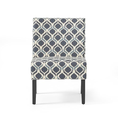 Blue Navy Fabric Accent Chairs - 2-Piece Set