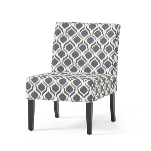 Blue Navy Fabric Accent Chairs - 2-Piece Set