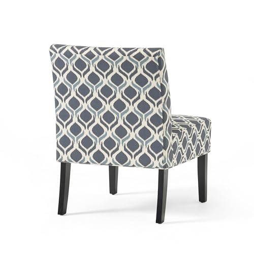 Blue Navy Fabric Accent Chairs - 2-Piece Set