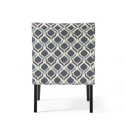 Blue Navy Fabric Accent Chairs - 2-Piece Set